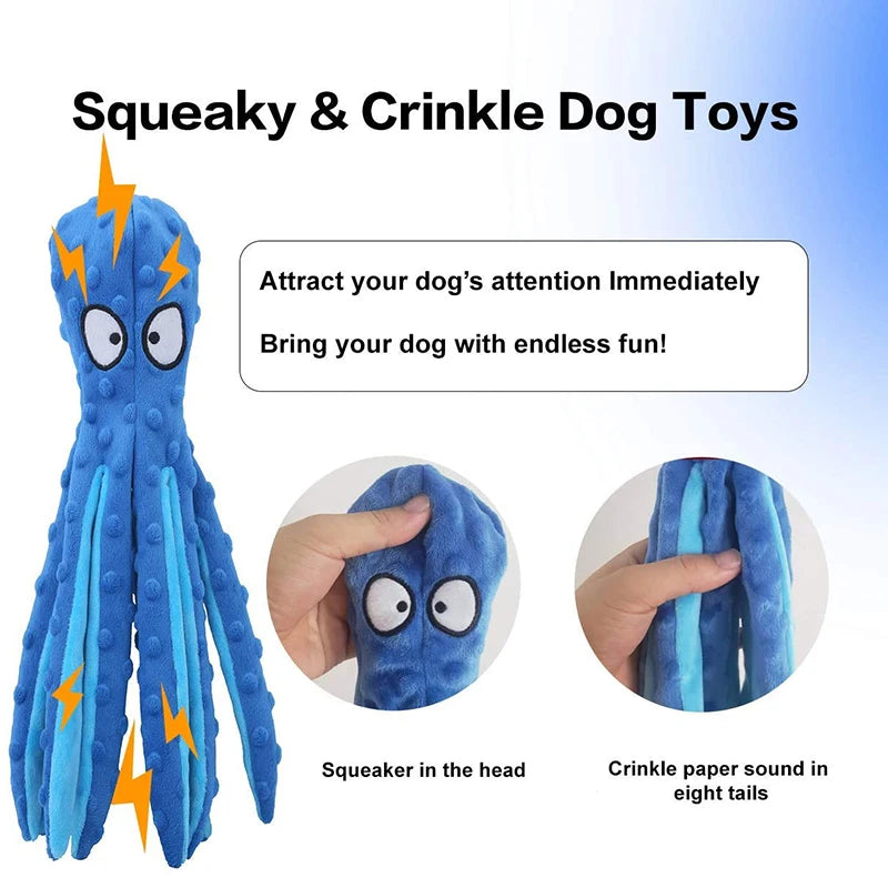Octopus Skin Shell Bite Resistant Plush Dog Toy