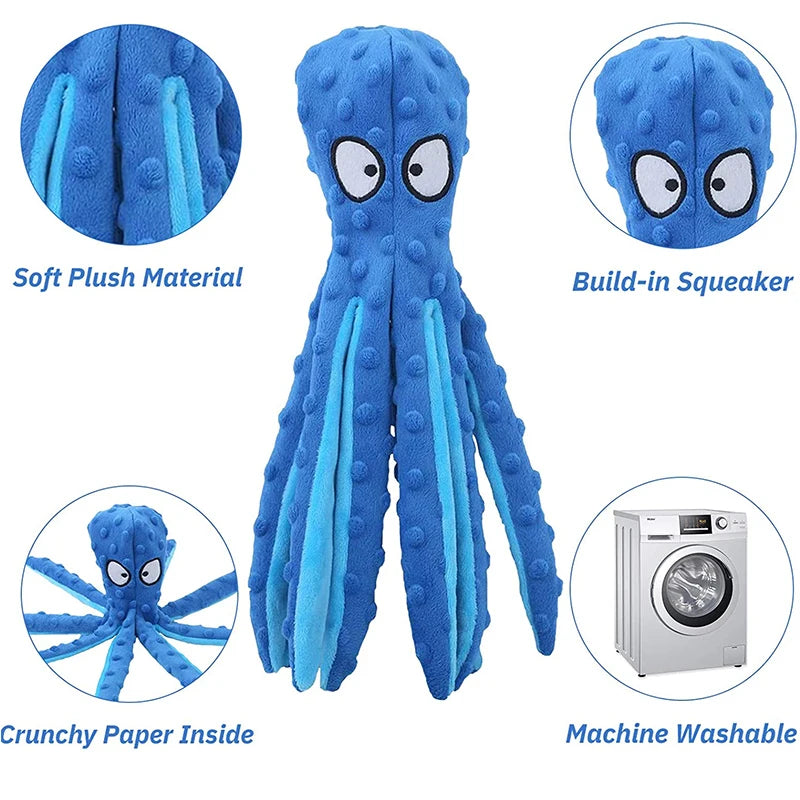 Octopus Skin Shell Bite Resistant Plush Dog Toy