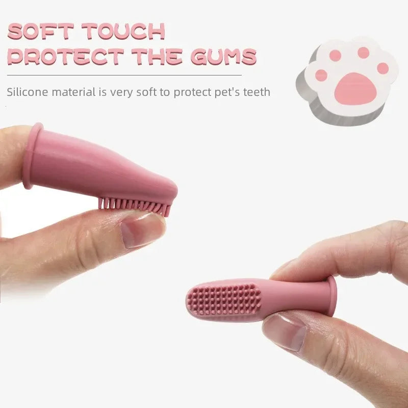 Soft Silicone Dog Cleaning Finger Toothbrush