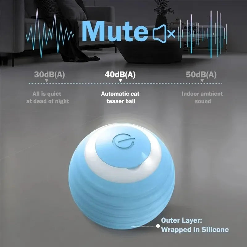 Interactive Electric Self-Moving Cat Toy Ball
