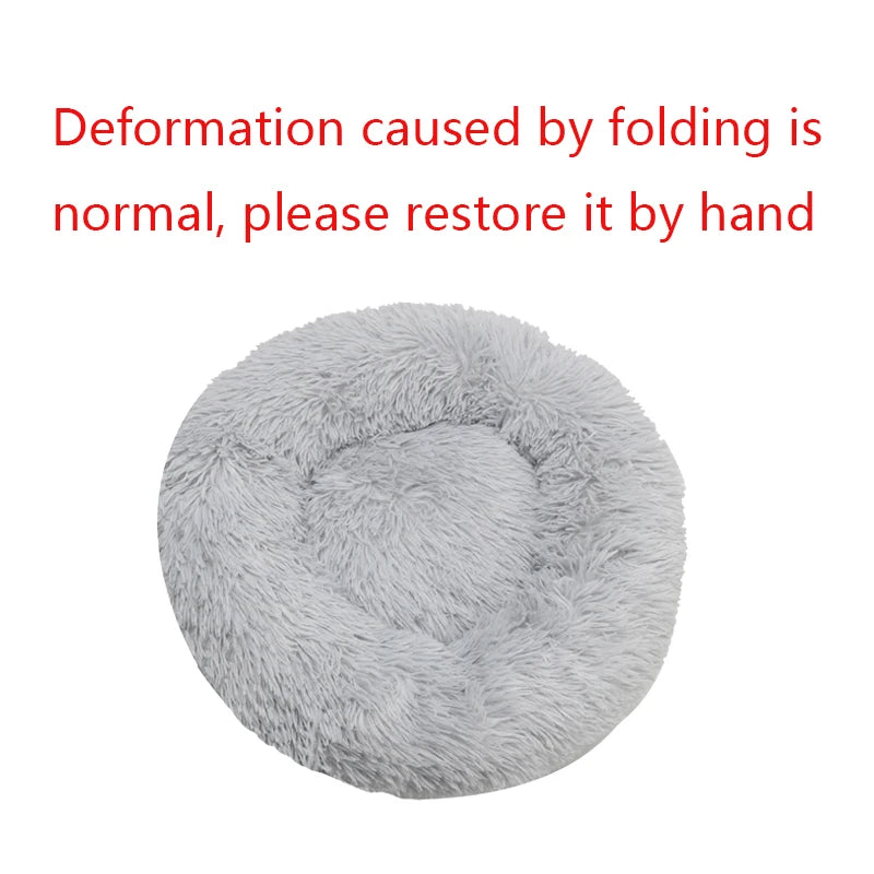 Round Warm Dog Bed Washable