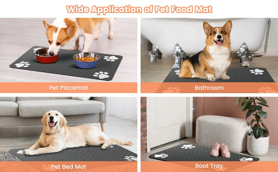 Waterproof Rubber Absorbent Pet Feeding Mat