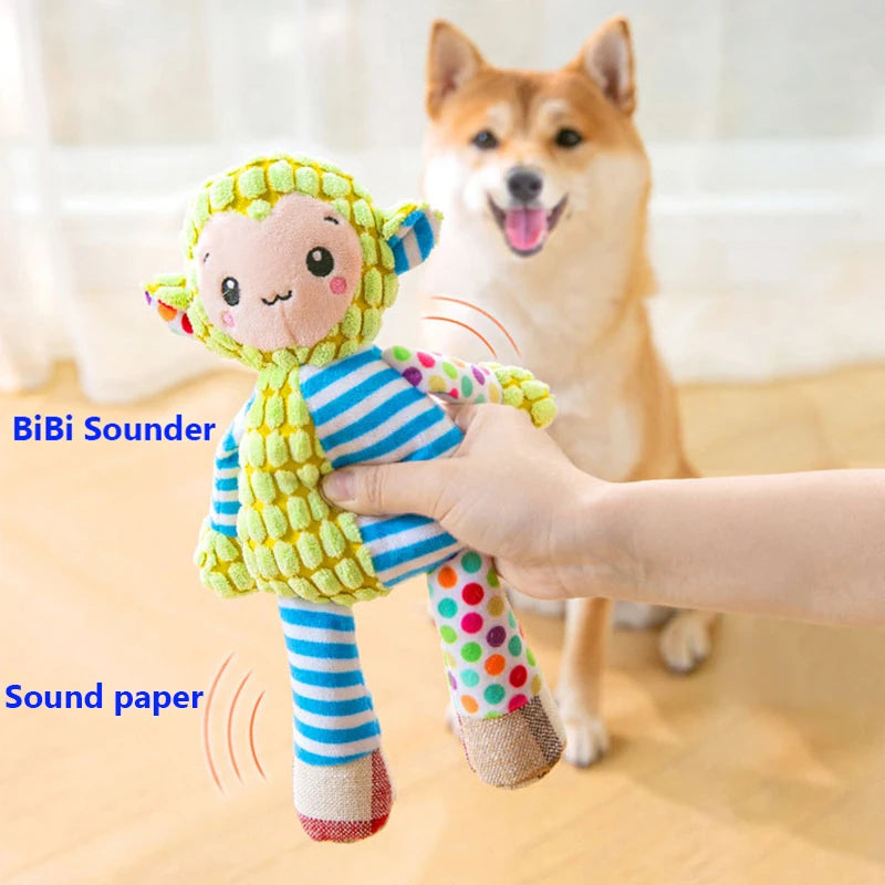 Plush Toy Bite Resistant Interactive Squeaky Pet Toy