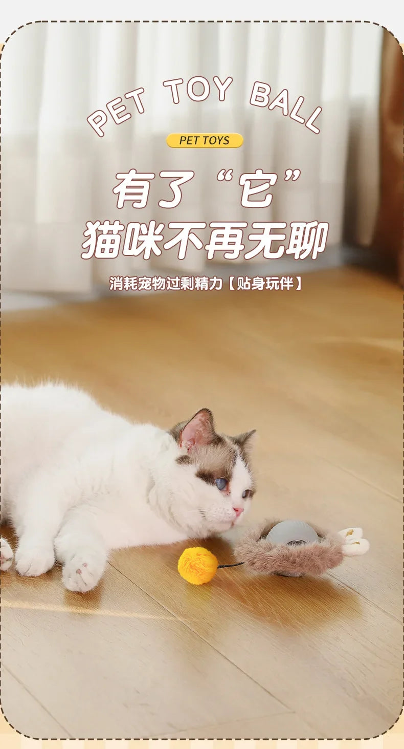 Interactive Automatic Rolling Cat Toy Ball