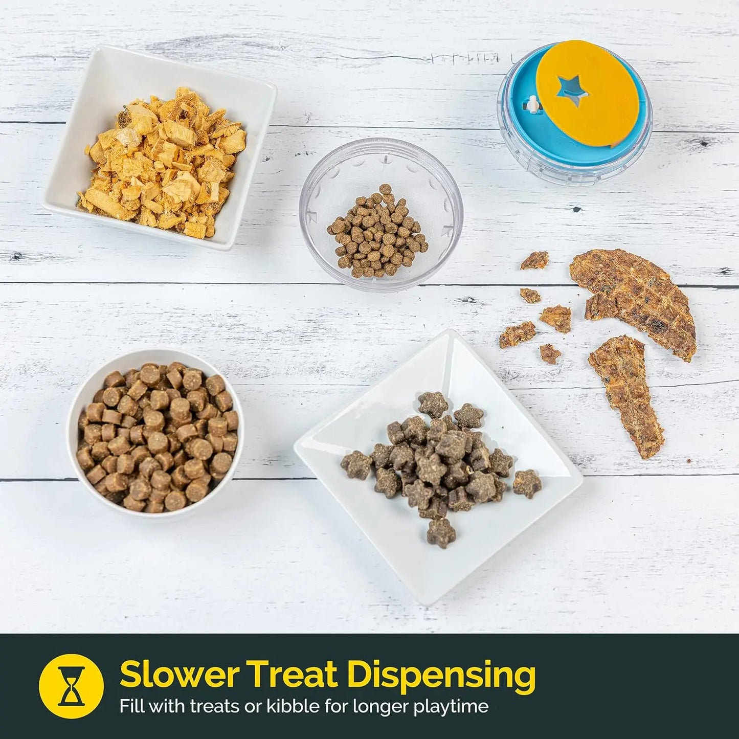 IQ Treat Interactive Ball Dog Treat Dispenser Slow Feeder