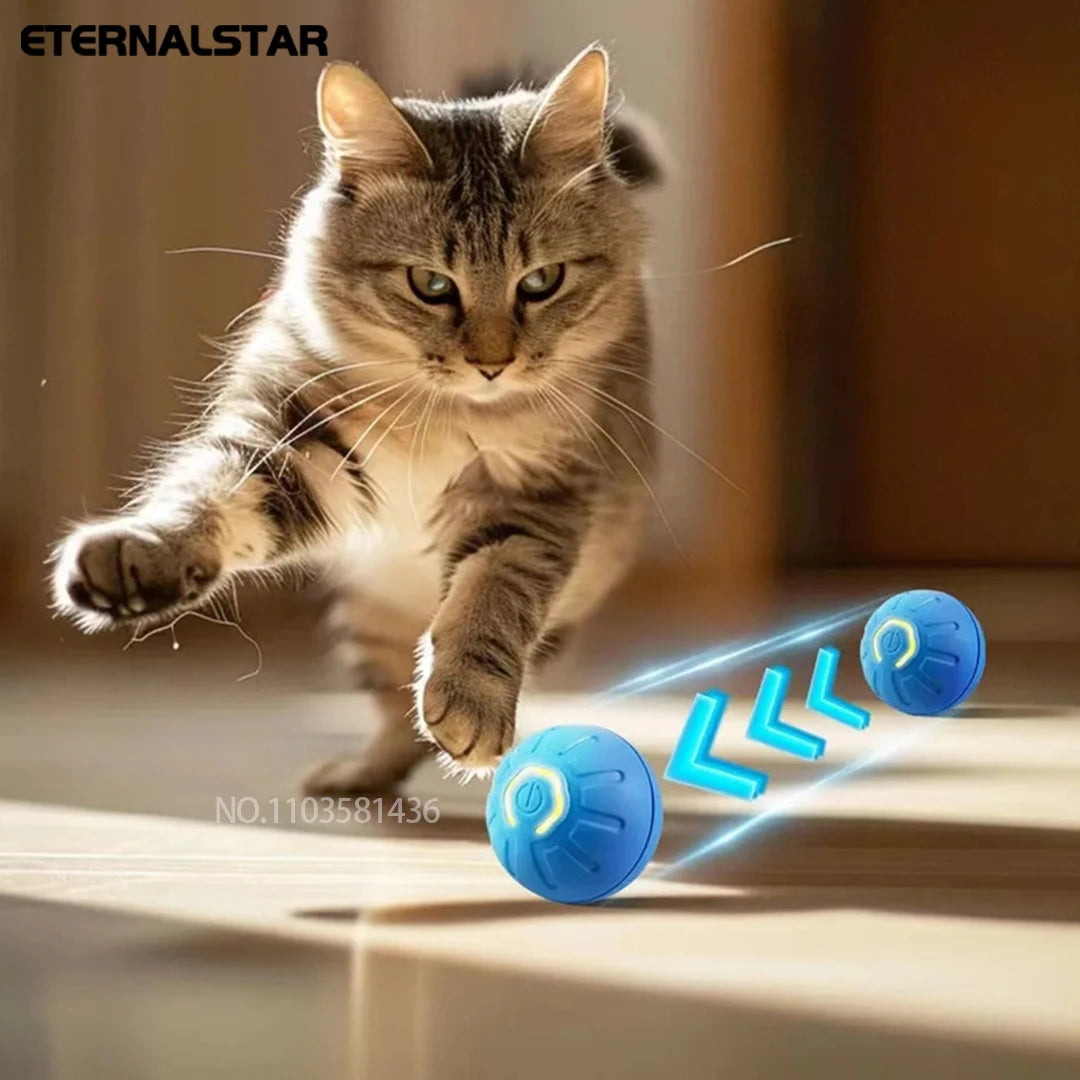 Smart Pet Toy Ball Electric Interactive Game Automatic Jumping Rechargeable Moving Ball