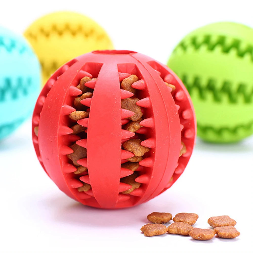 Interactive Dog Food Ball Pet Toy Chewing & Teeth Cleaning