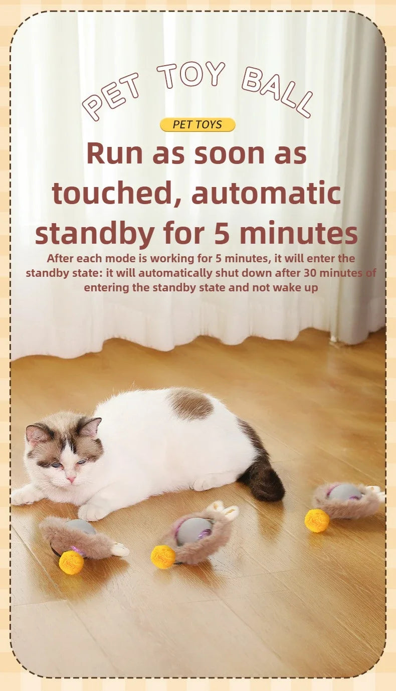 Interactive Automatic Rolling Cat Toy Ball
