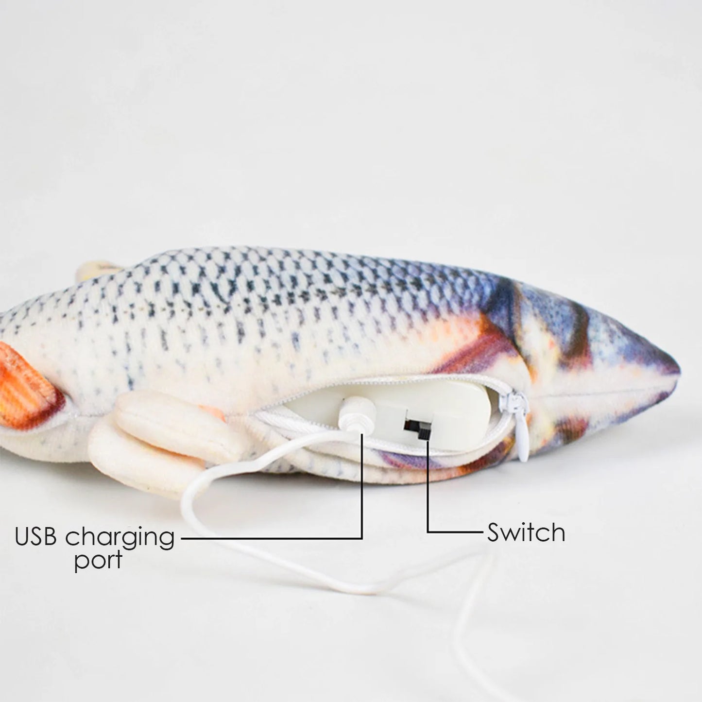 Interactive Floppy Fish Chewy Cat Toy