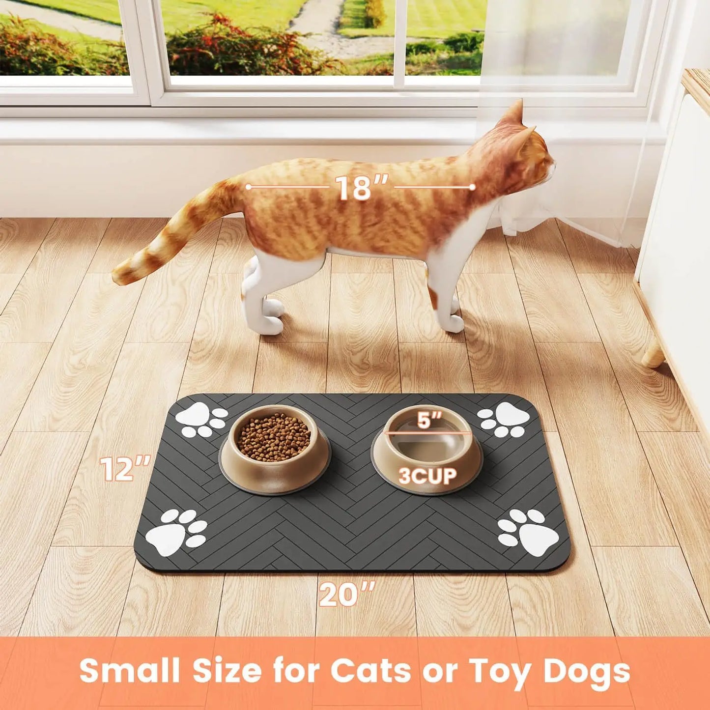 Waterproof Rubber Absorbent Pet Feeding Mat