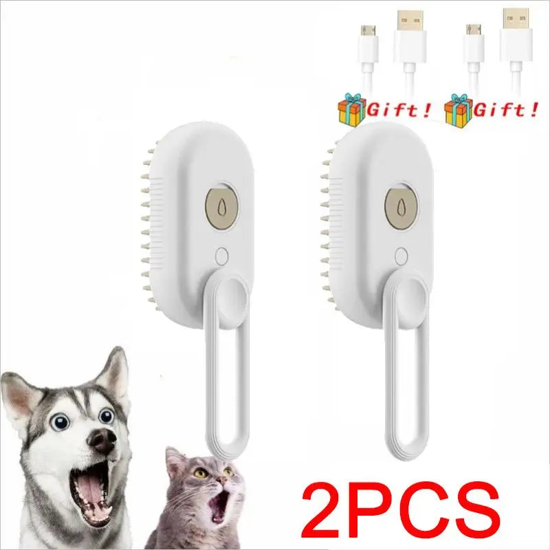 3 in 1 Electric Massage Spray Cat Hair Removal Brush