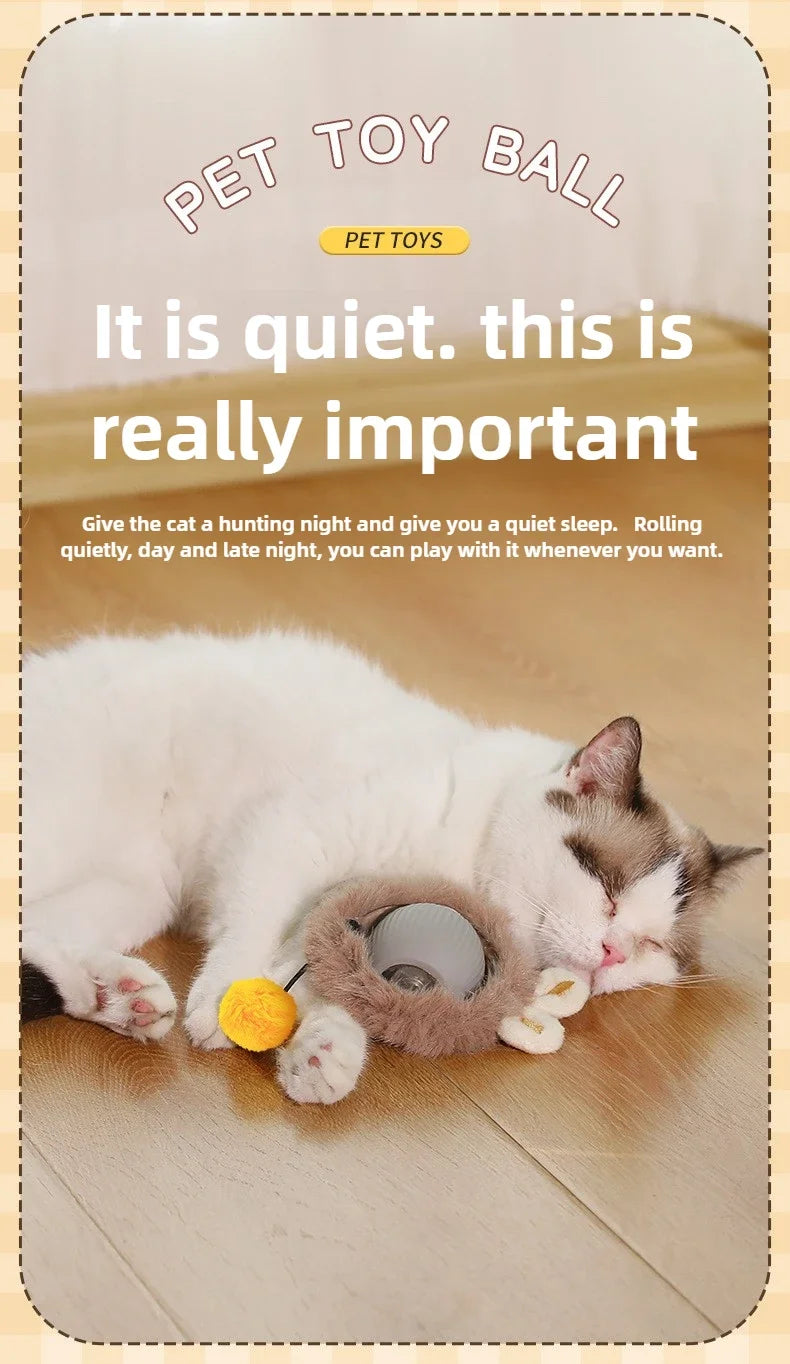 Interactive Automatic Rolling Cat Toy Ball