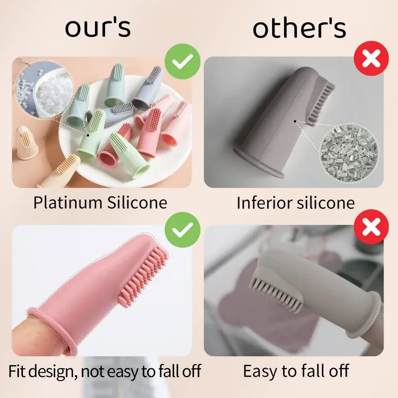 Soft Silicone Dog Cleaning Finger Toothbrush
