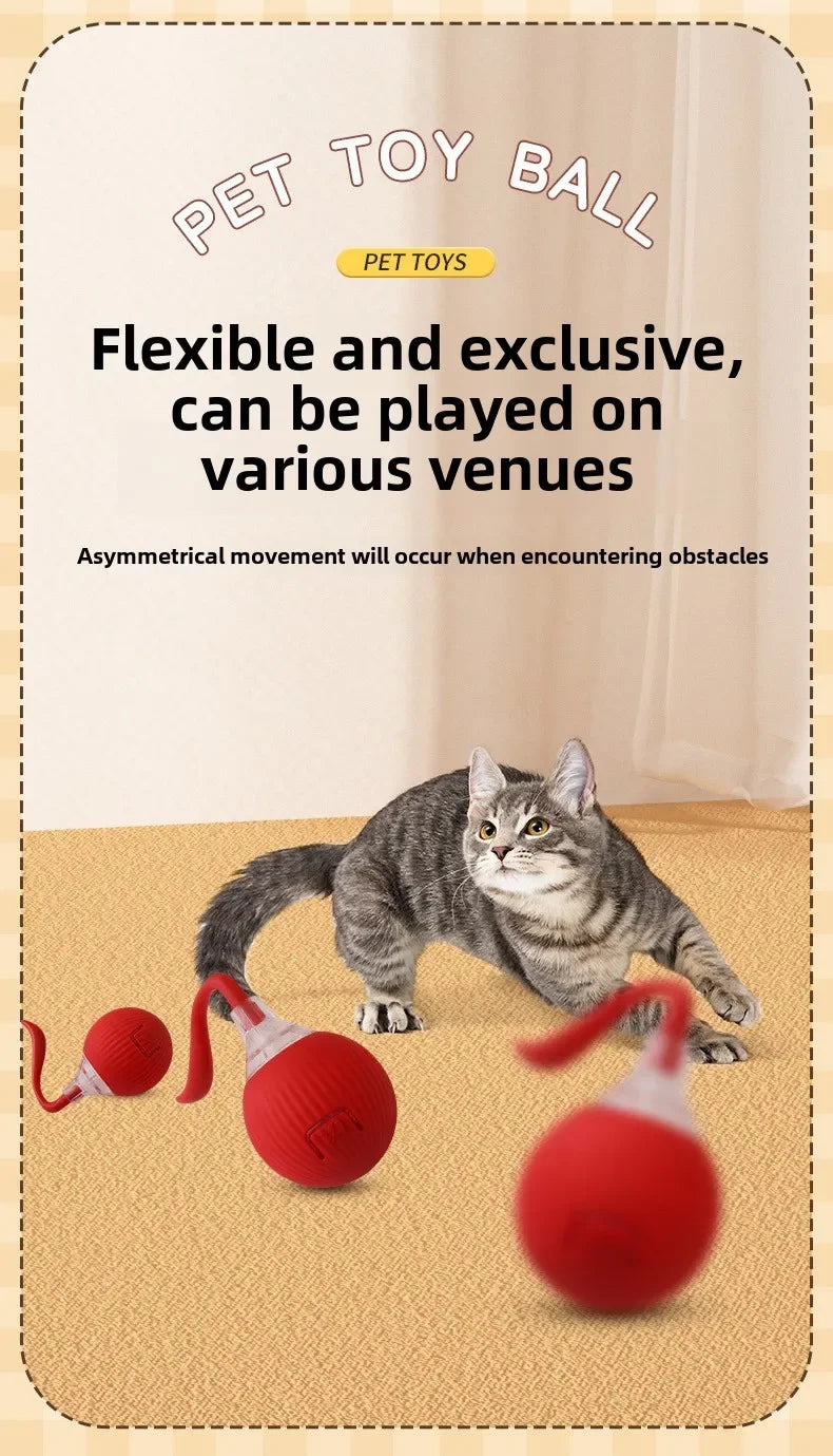 Interactive Automatic Rolling Cat Toy Ball