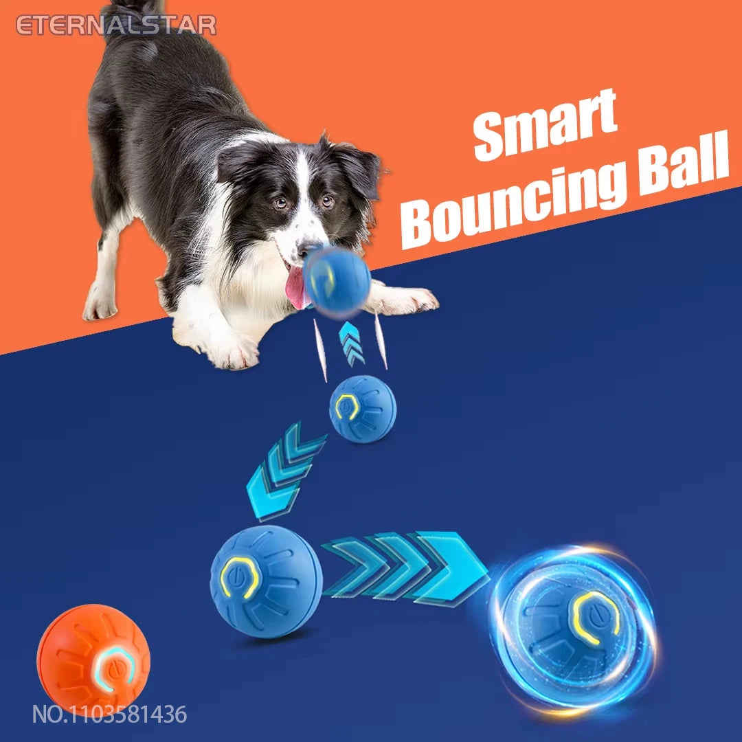 Smart Pet Toy Ball Electric Interactive Game Automatic Jumping Rechargeable Moving Ball