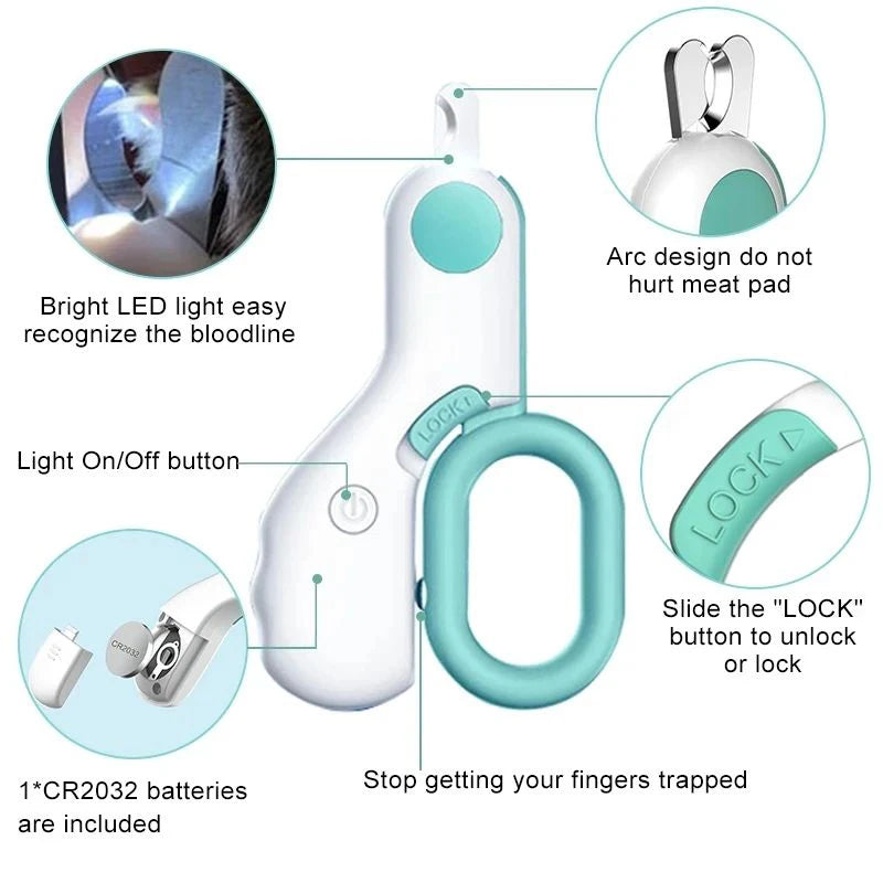LED Dog & Cat Professional Nail Claw Trimmer