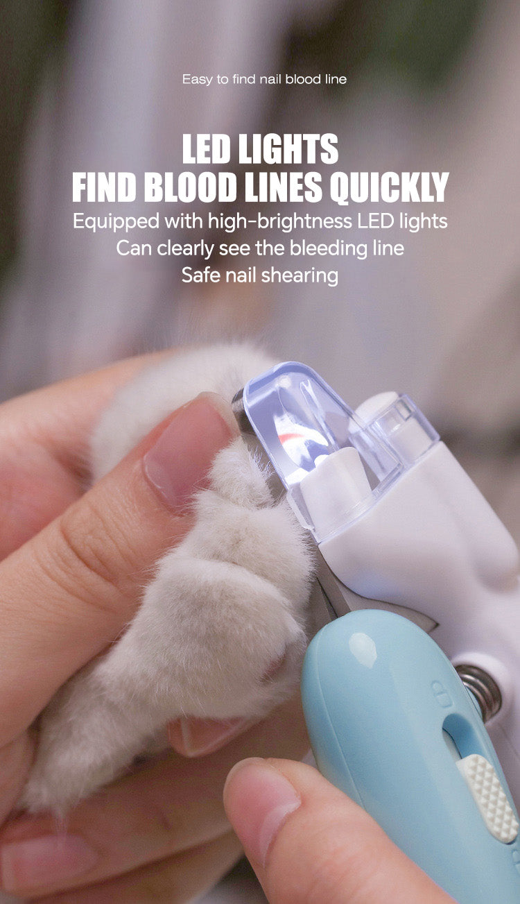 LED Cat & Dog Nail Professional Nail Clipper