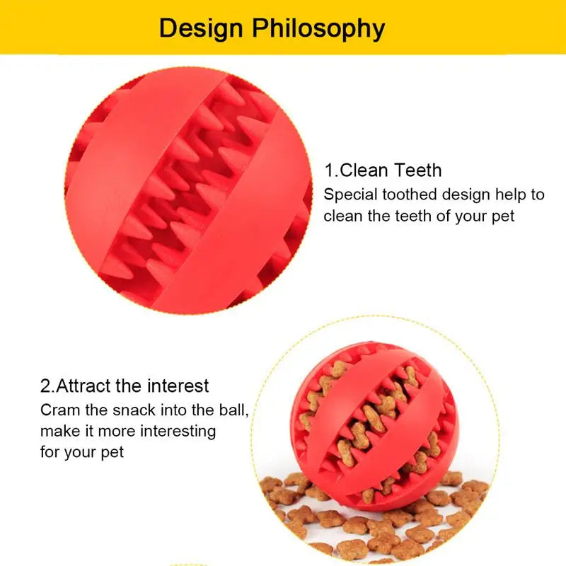 Interactive Dog Food Ball Pet Toy Chewing & Teeth Cleaning