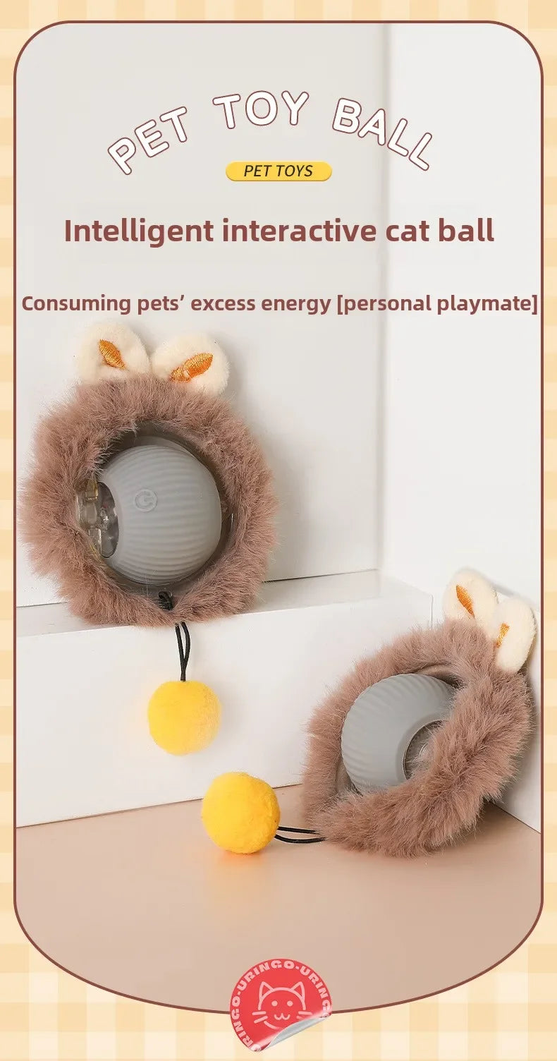 Interactive Automatic Rolling Cat Toy Ball