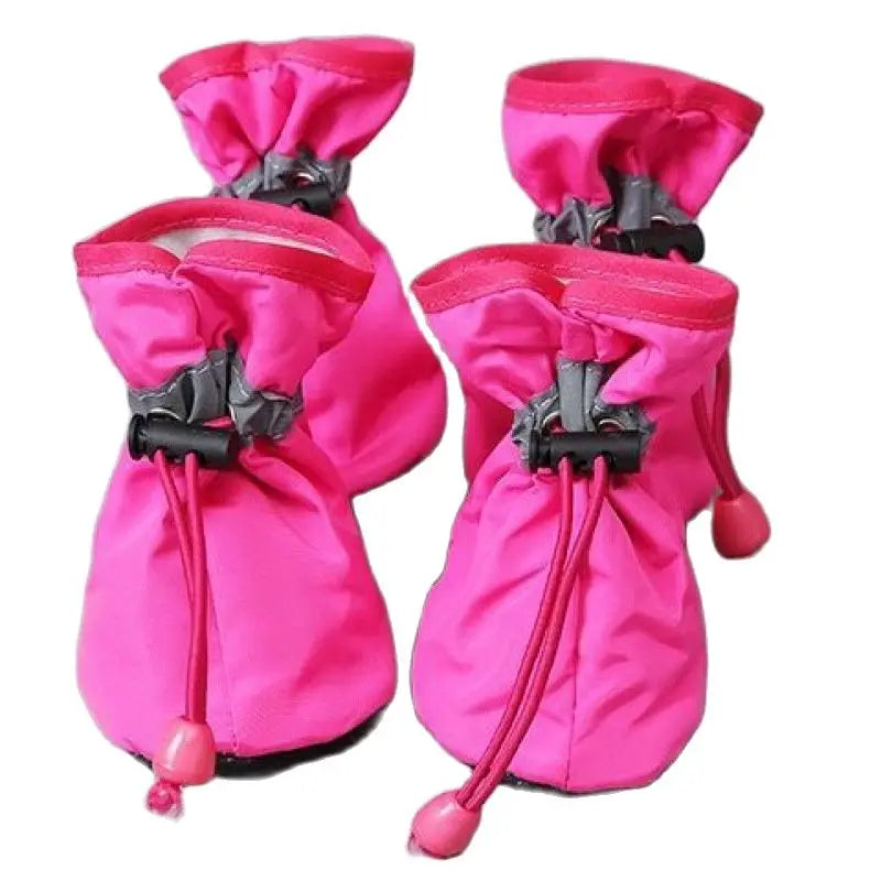 4pcs/set Waterproof Pet Dog Shoes Pet Booties Paw Accessories
