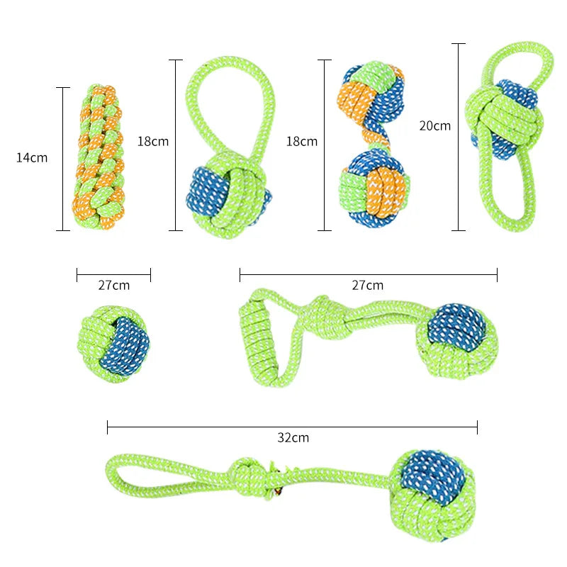 Cotton Rope & Ball Dog Toy