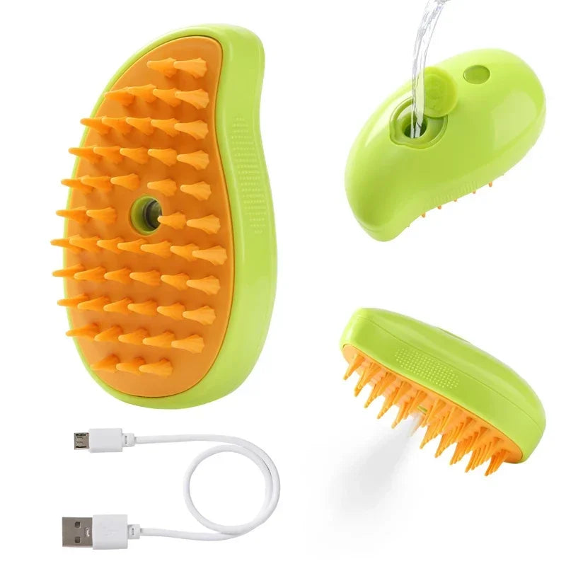 3 in 1 Electric Massage Spray Cat Hair Removal Brush