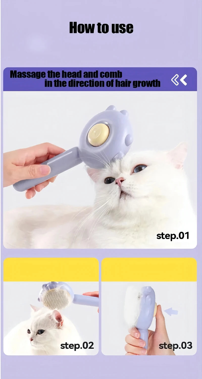 Massaging Cat Hair Removal Brush