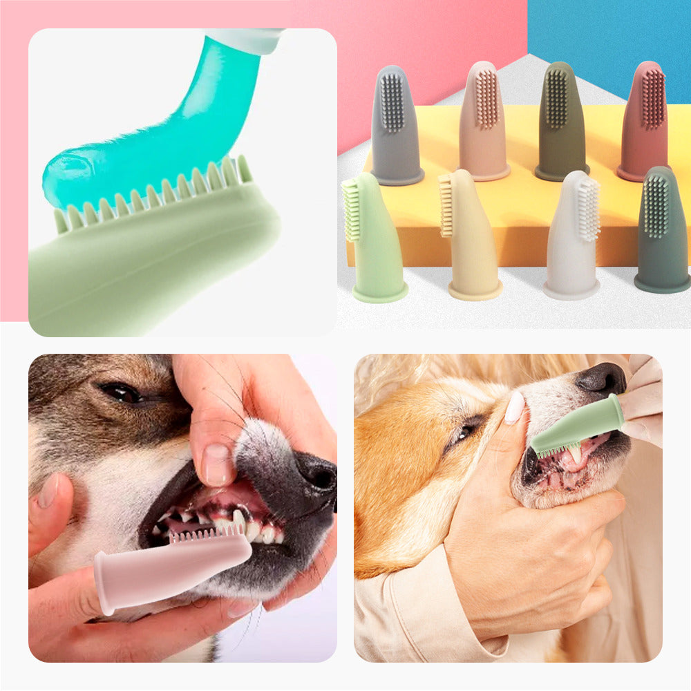Soft Silicone Dog Cleaning Finger Toothbrush