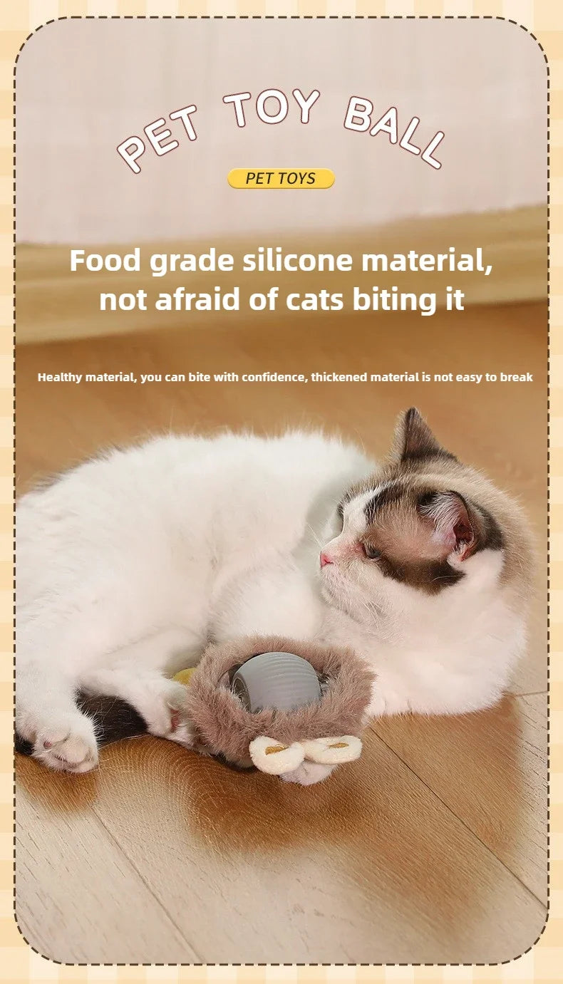 Interactive Automatic Rolling Cat Toy Ball