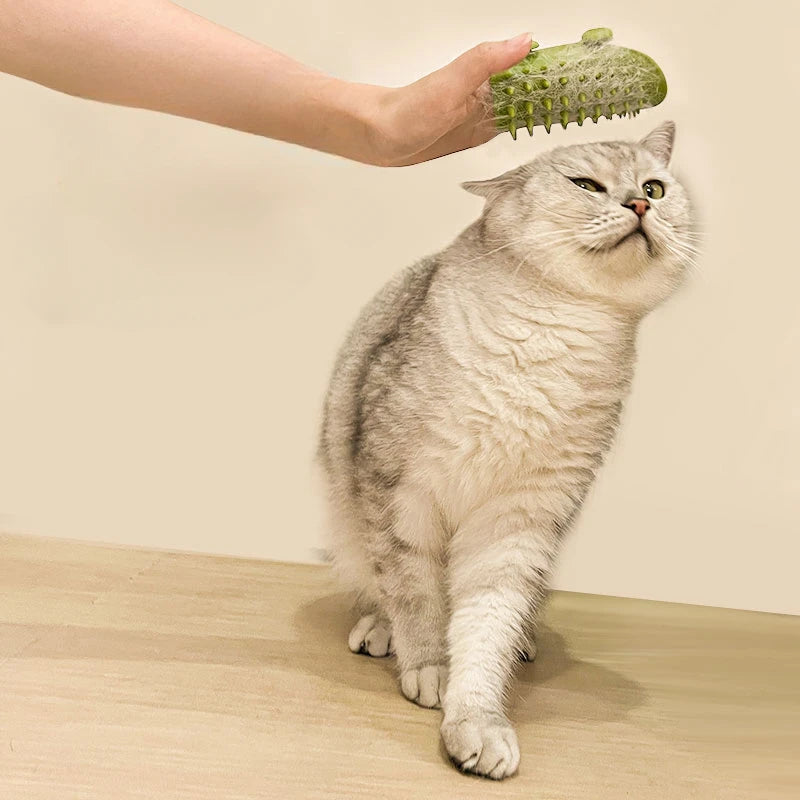 Self-Cleaning Wall & Corner Cat Groomer & Scratcher