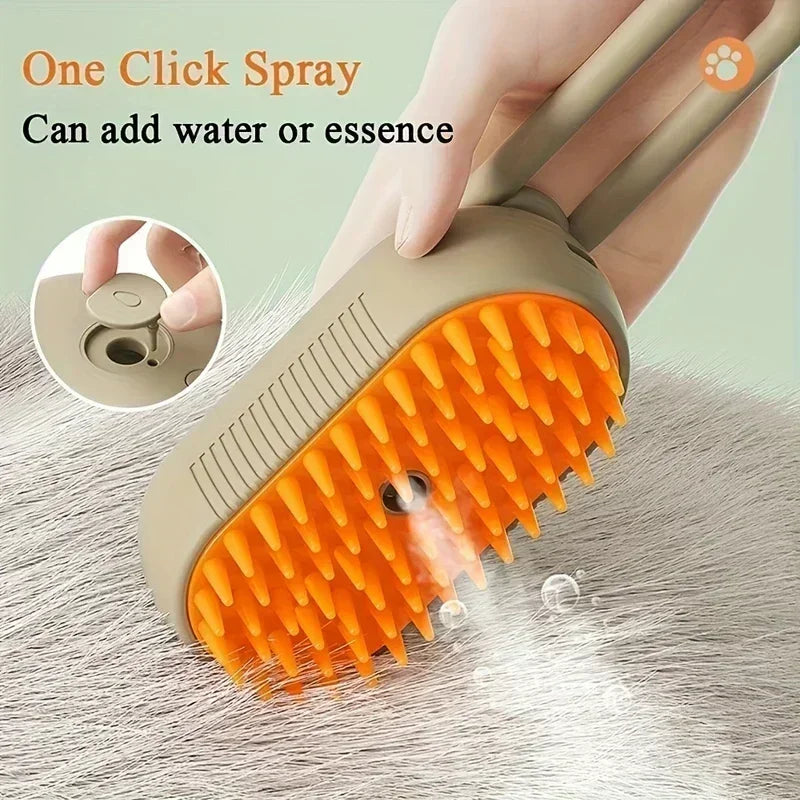 3 in 1 Electric Massage Spray Cat Hair Removal Brush