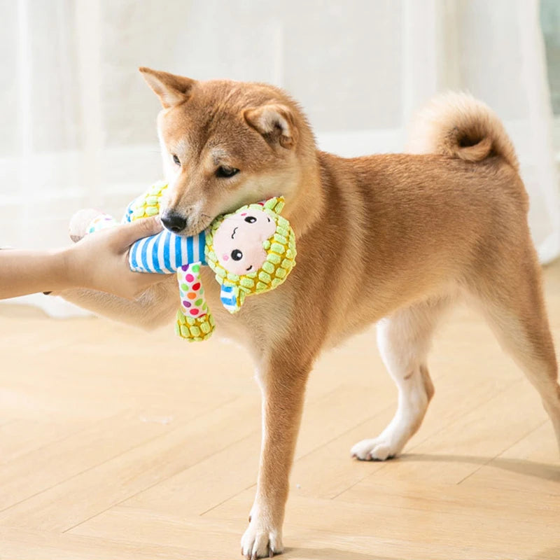 Plush Toy Bite Resistant Interactive Squeaky Pet Toy