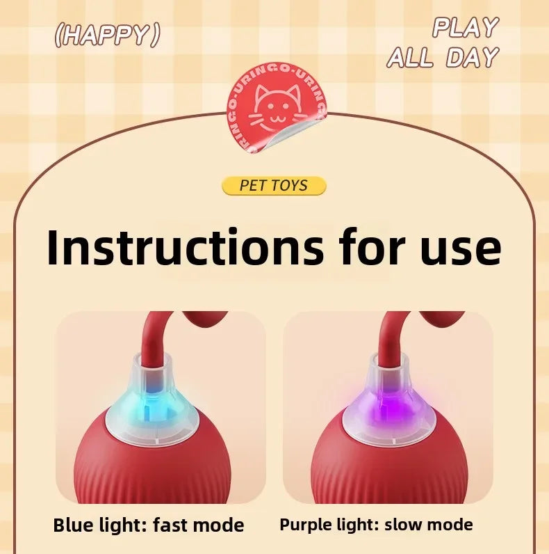 Interactive Automatic Rolling Cat Toy Ball