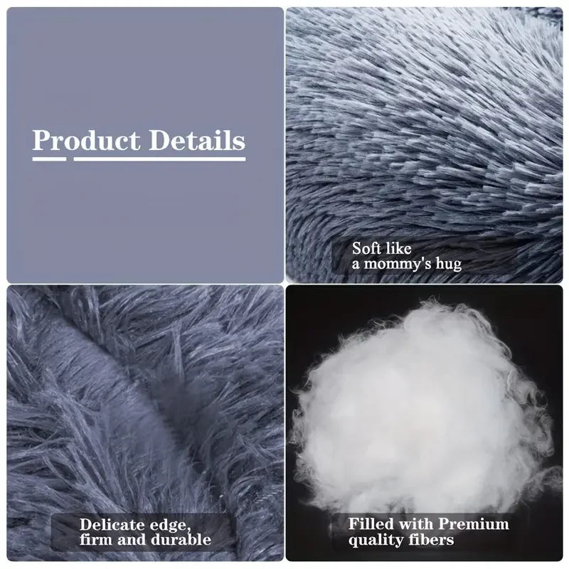 Round Warm Dog Bed Washable