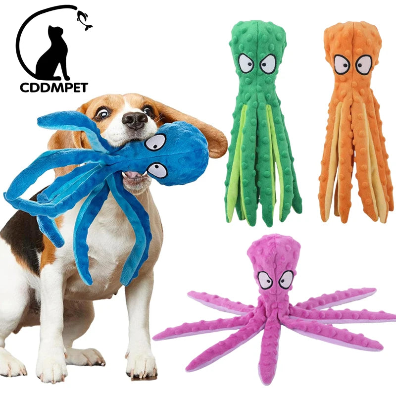 Octopus Skin Shell Bite Resistant Plush Dog Toy