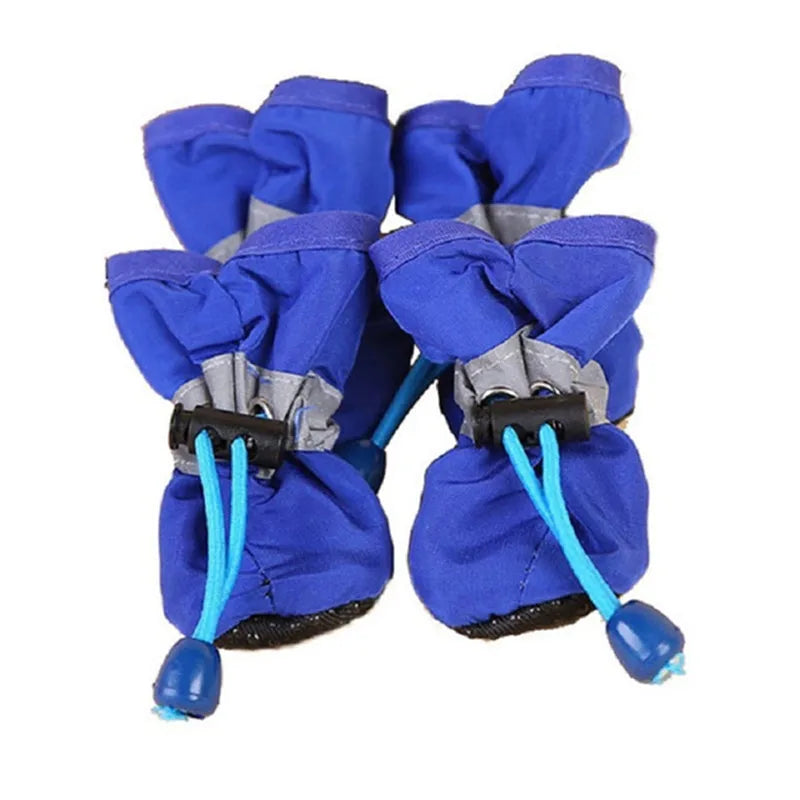 4pcs/set Waterproof Pet Dog Shoes Pet Booties Paw Accessories
