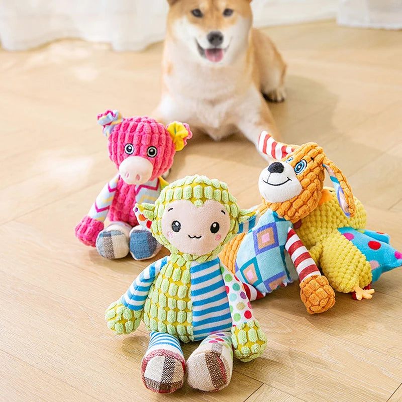 Plush Toy Bite Resistant Interactive Squeaky Pet Toy