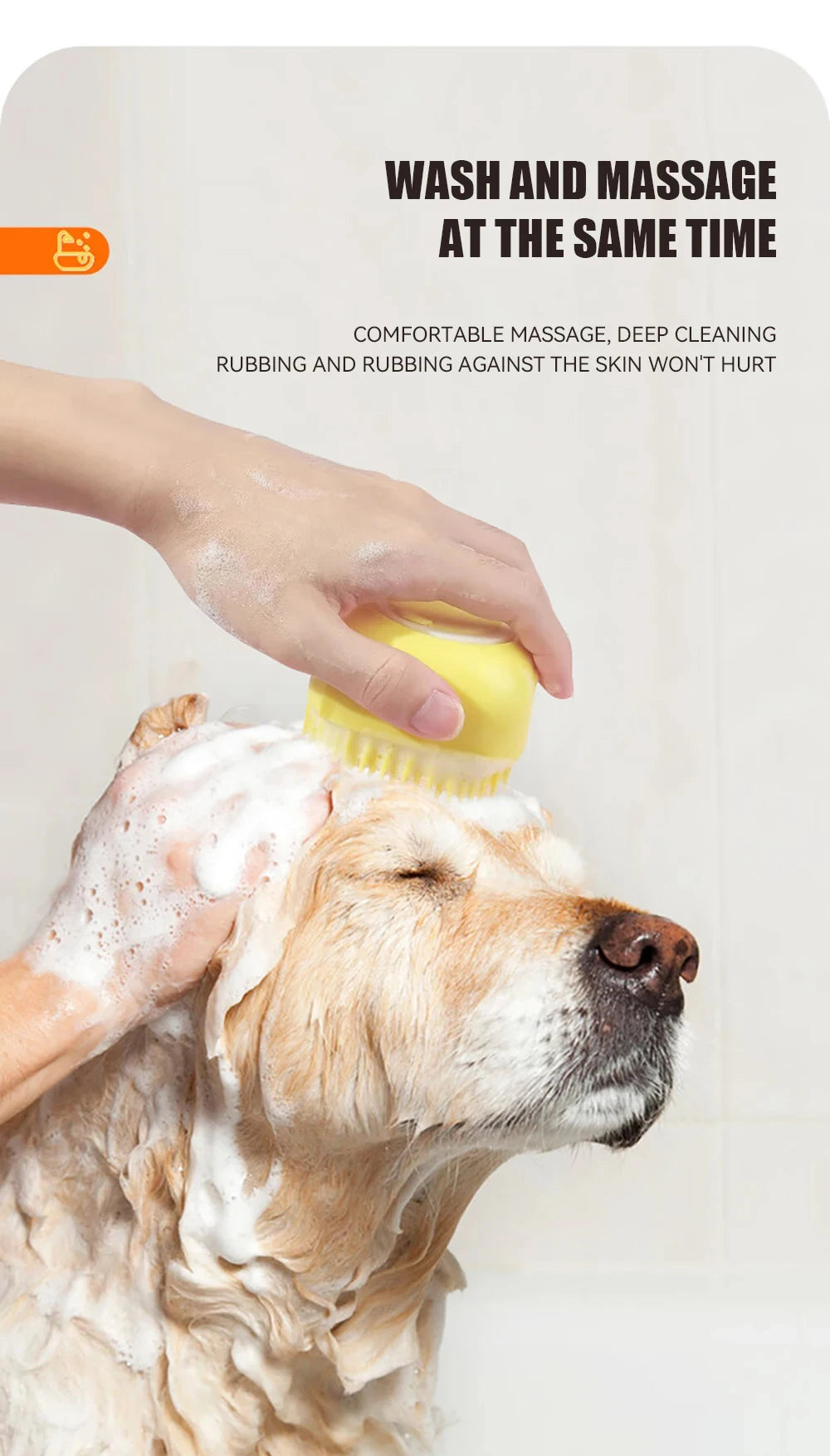 Soapy Handheld Dog & Cat Groomer & Washer