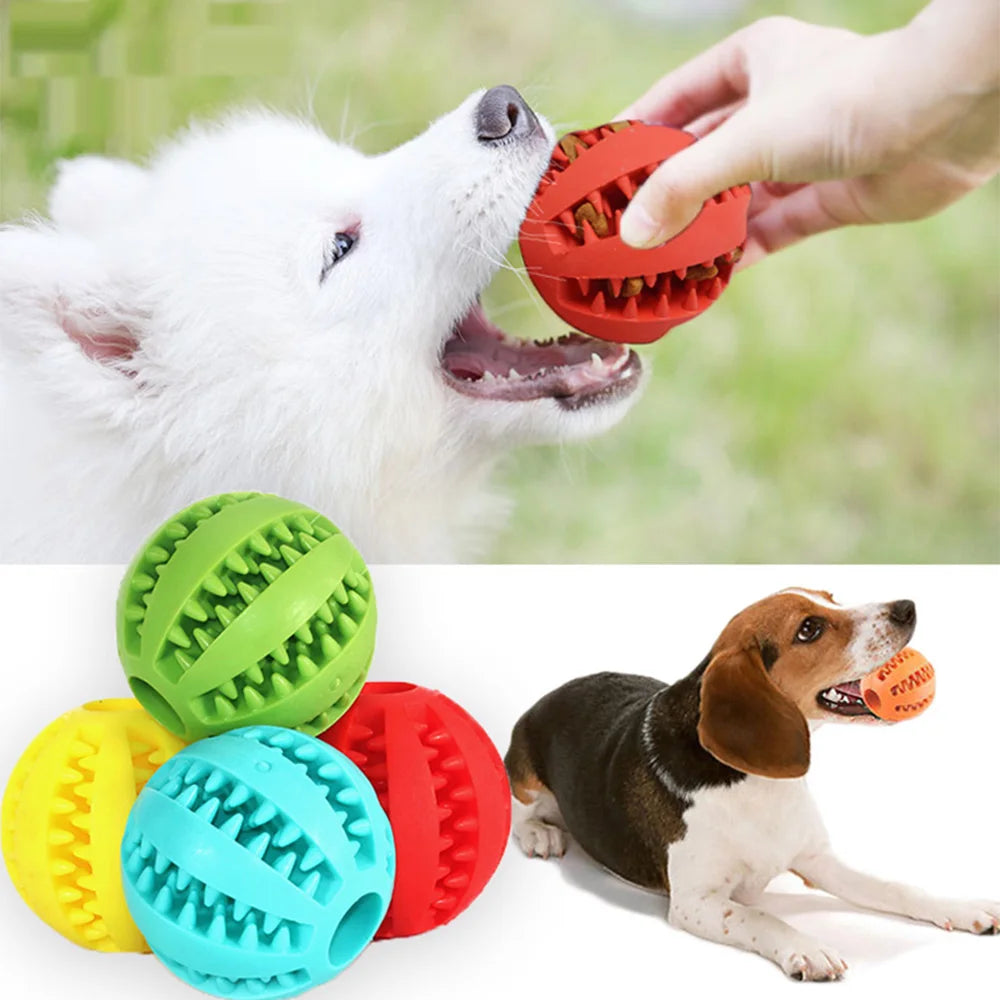 Interactive Dog Food Ball Pet Toy Chewing & Teeth Cleaning