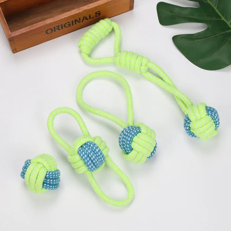 Cotton Rope & Ball Dog Toy