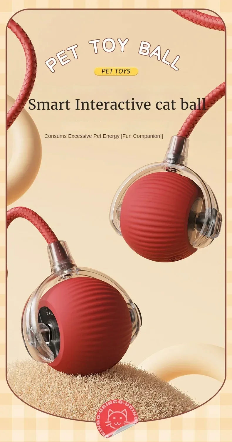 Interactive Automatic Rolling Cat Toy Ball