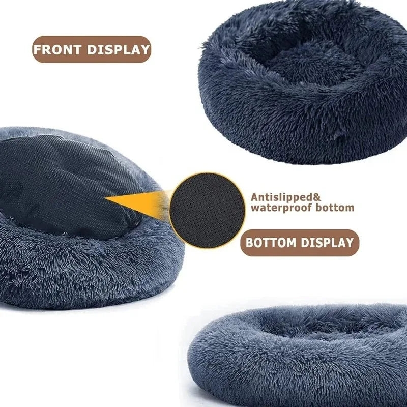 Round Warm Dog Bed Washable