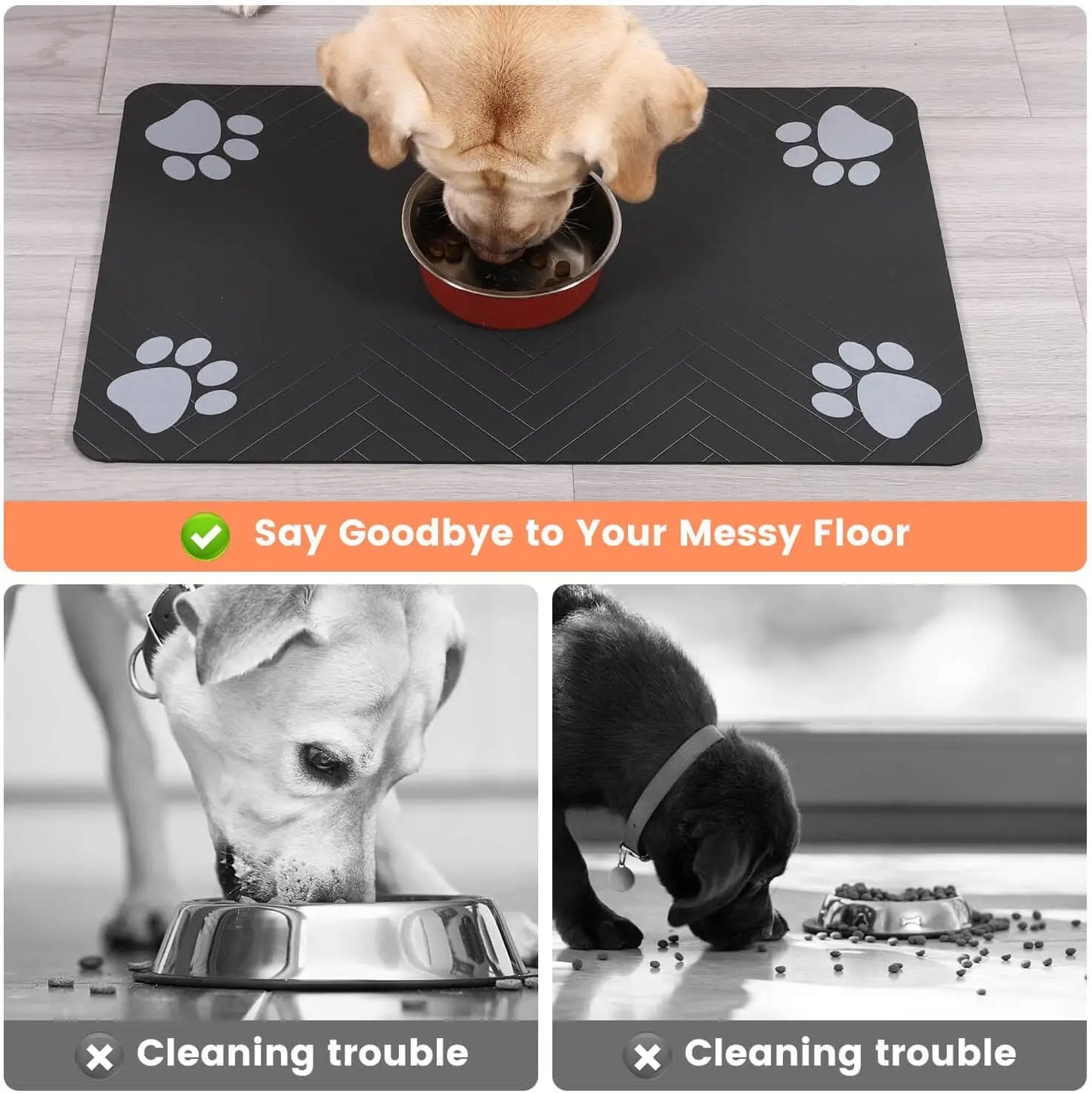 Waterproof Rubber Absorbent Pet Feeding Mat