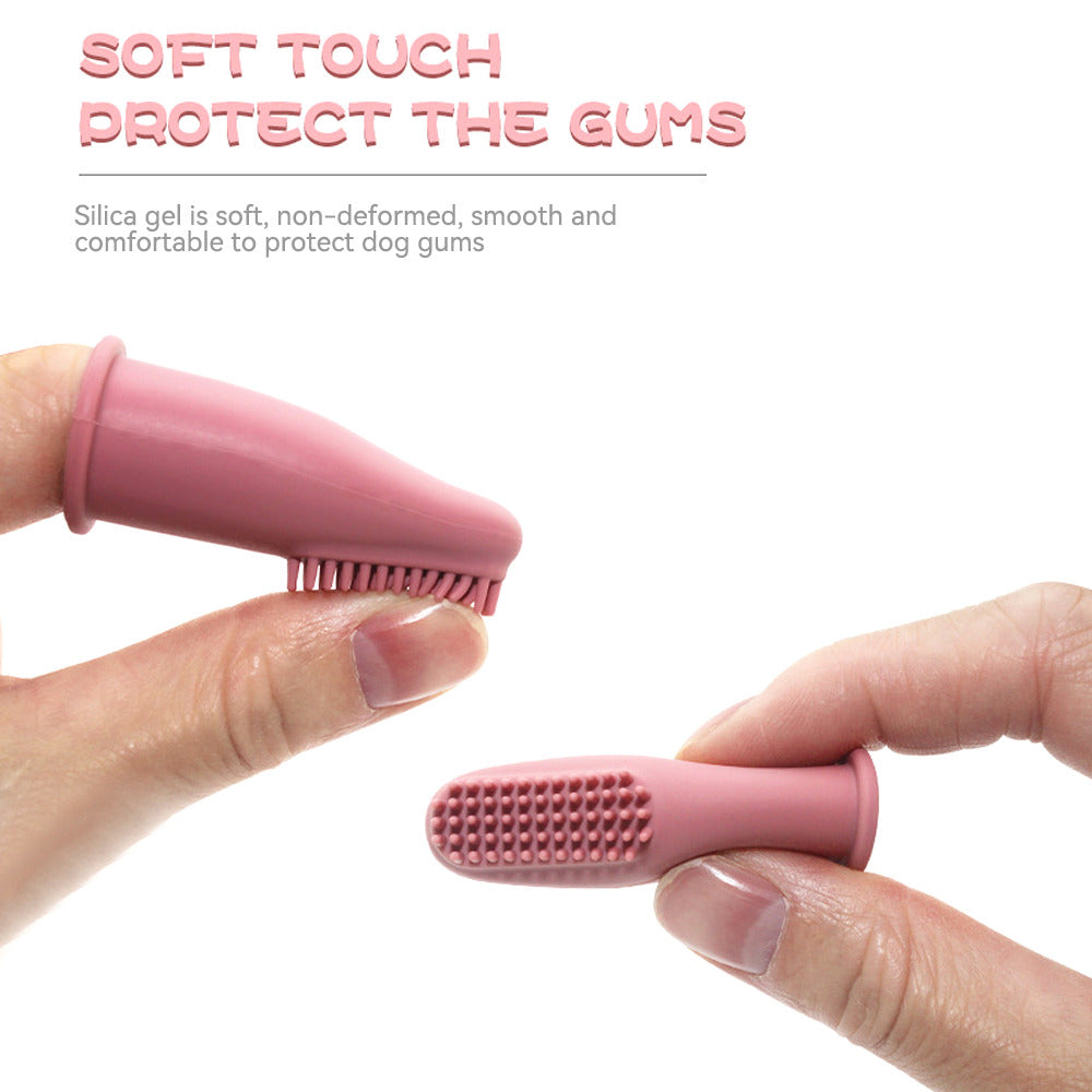 Soft Silicone Dog Cleaning Finger Toothbrush
