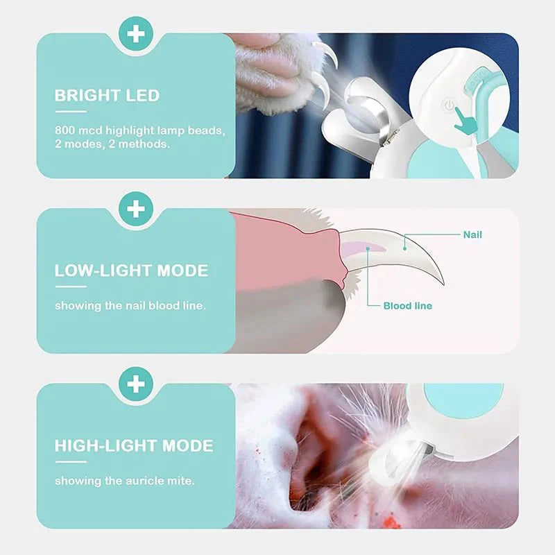 LED Dog & Cat Professional Nail Claw Trimmer