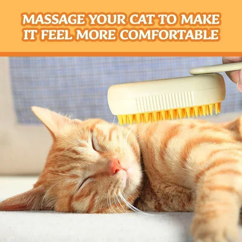 3 in 1 Electric Massage Spray Cat Hair Removal Brush