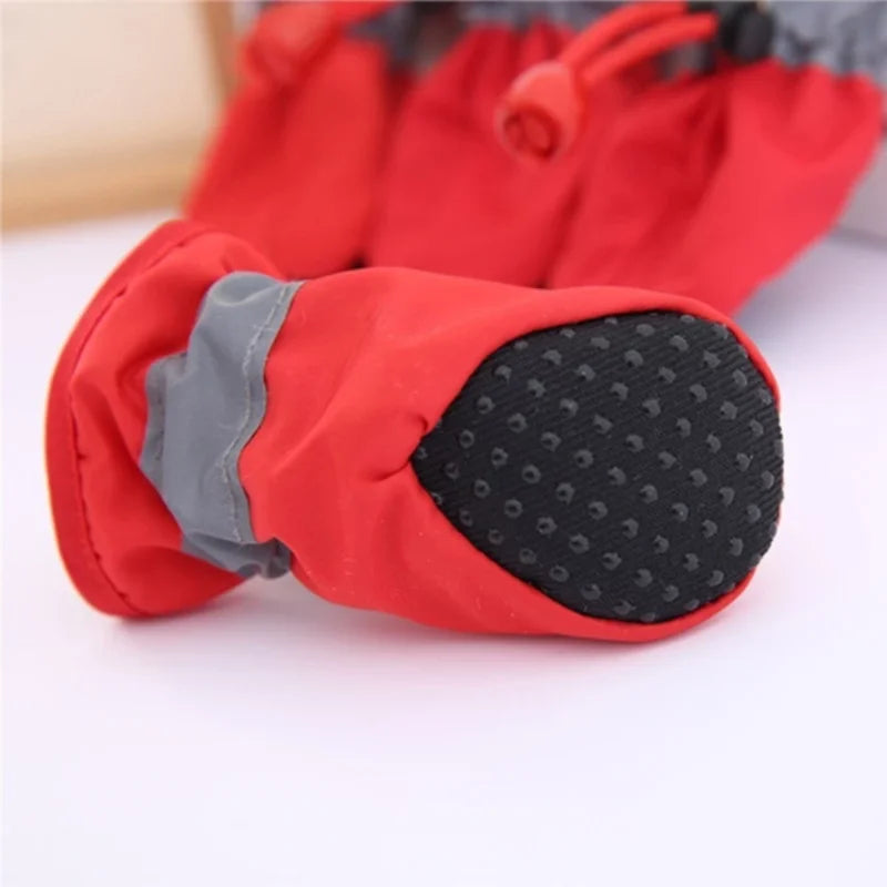 4pcs/set Waterproof Pet Dog Shoes Pet Booties Paw Accessories