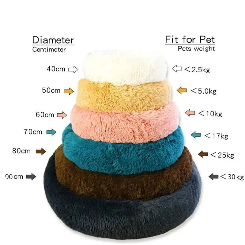 Round Warm Dog Bed Washable
