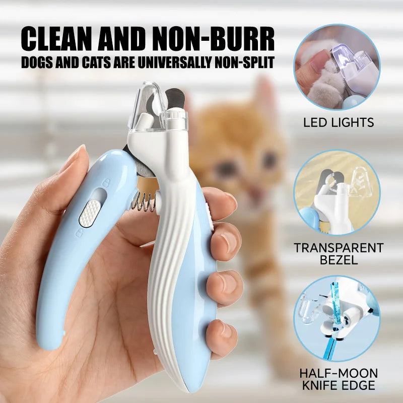 LED Cat & Dog Nail Professional Nail Clipper