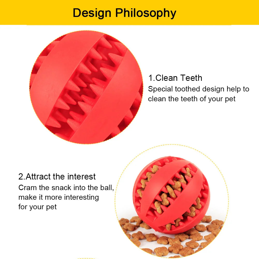 Interactive Dog Food Ball Pet Toy Chewing & Teeth Cleaning